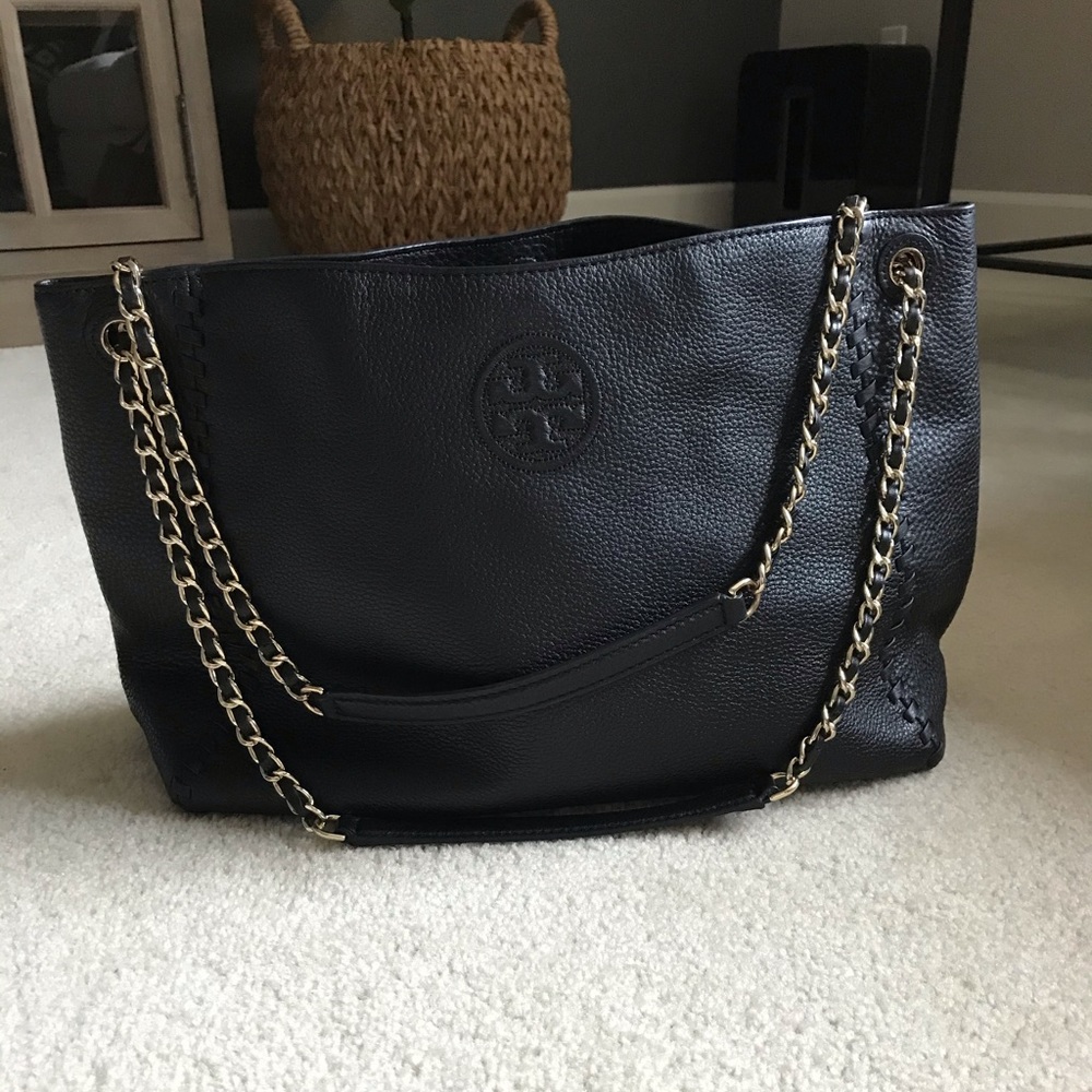 TORY BURCH MARION CHAIN-SHOULDER SLOUCHY TOTE